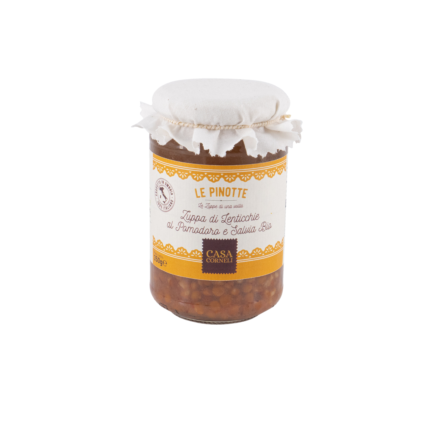 Zuppa di lenticchie al pomodoro e salvia Bio