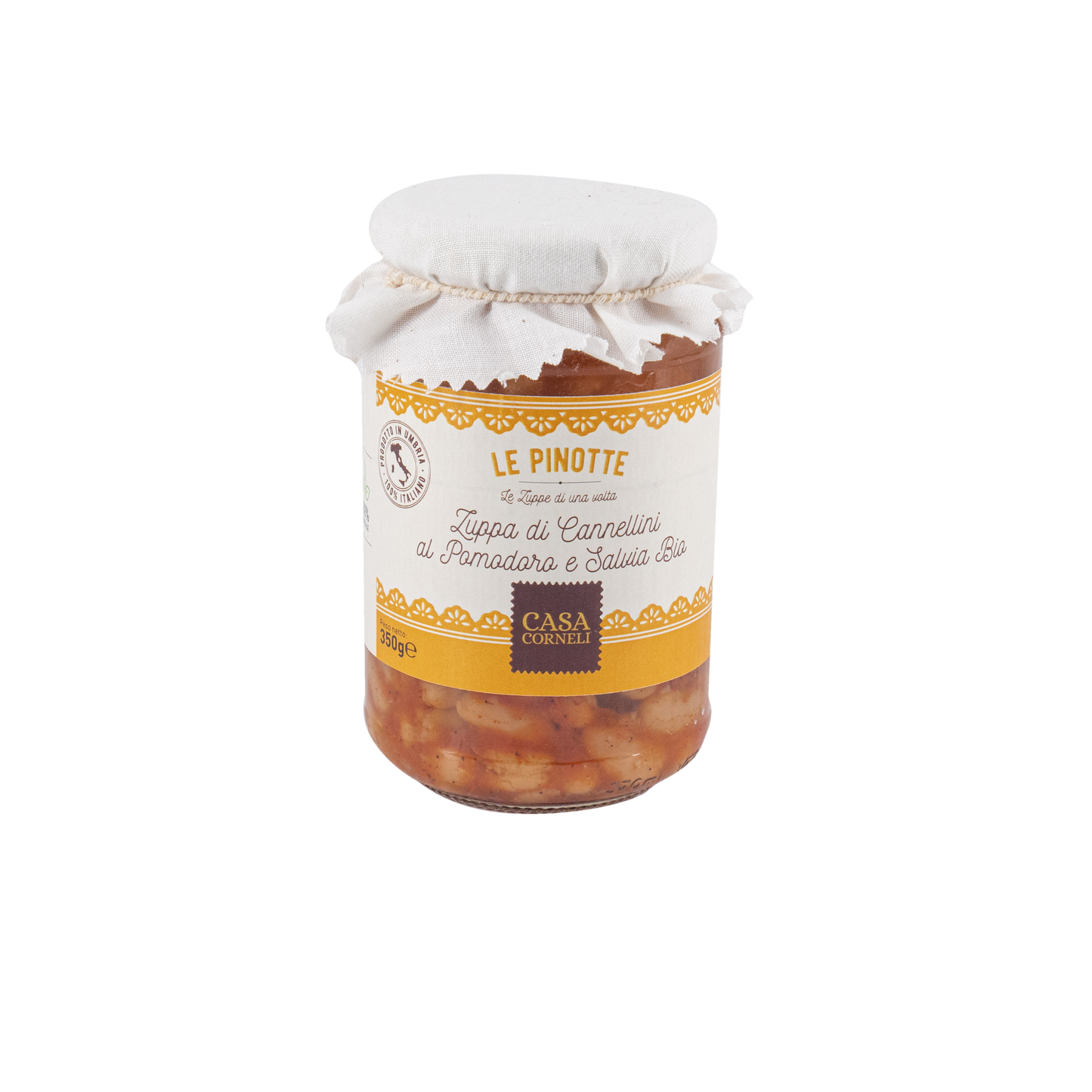 Zuppa di cannellini al pomodoro e salvia bio