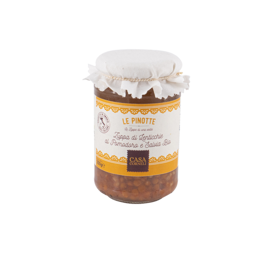 Zuppa di lenticchie al pomodoro e salvia Bio